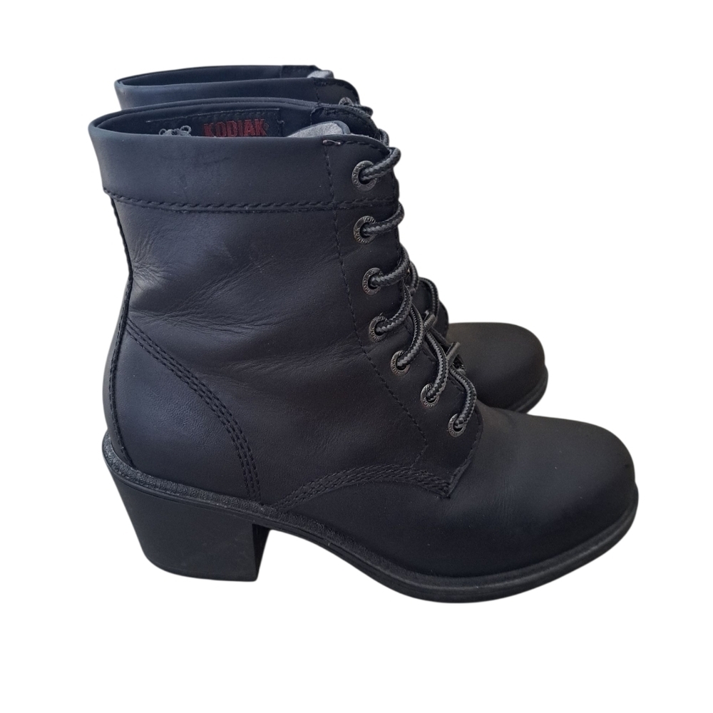 Kodiak Women's Waterproof Black Leather Ankle Boots Canada's Boots Size 7 - Picture 2 of 13